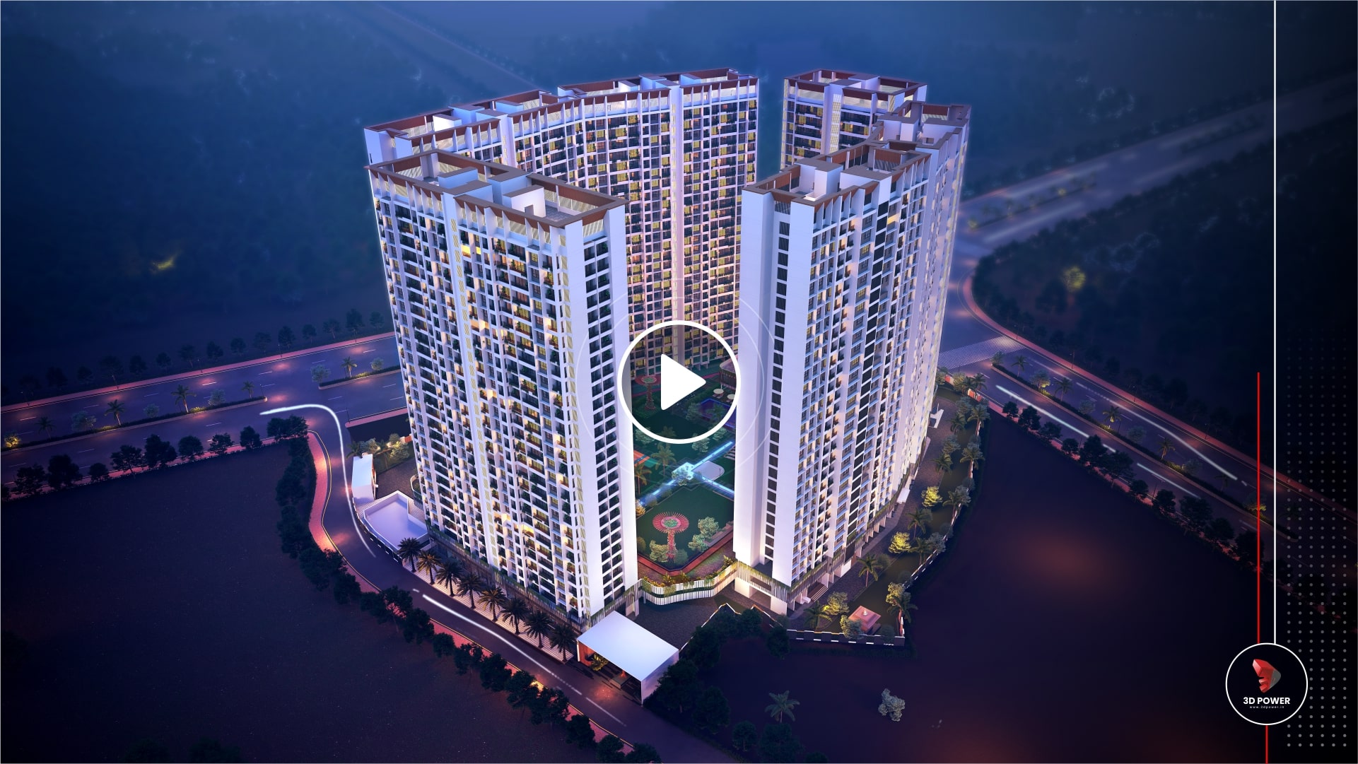 Realistic 3D Architectural Walkthrough Rendering of Township | Best 3D Rendering Services in Mumbai.