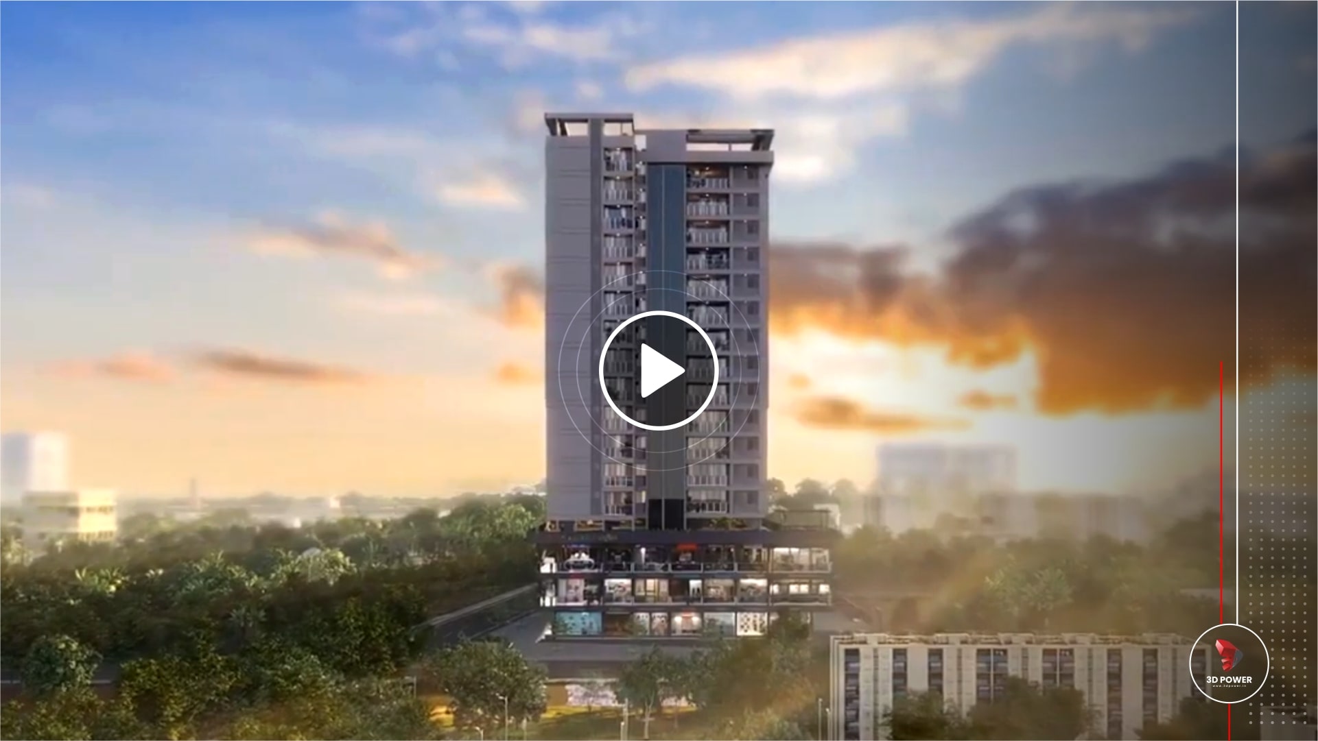 2024 Exclusive 3D Walkthrough Animation for Commercial & Residential High-Rise Tower